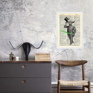 Quadro Decorativo Vintage Yoda B