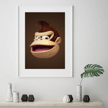 Quadro Gamer Donkey Kong - 60x48 Cm B