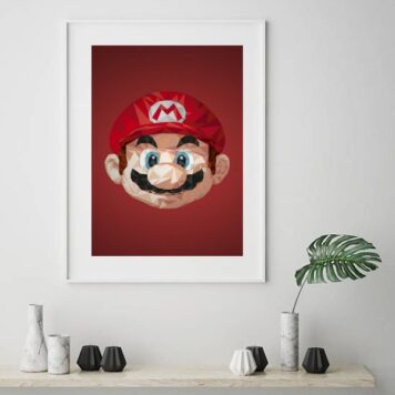 Quadro Gamer Personagem Retrô - 60x48 Cm B