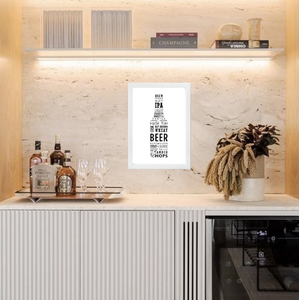 Quadro Minimalista Tipos De Cerveja B