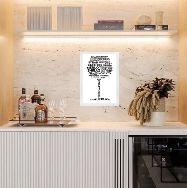 Quadro Minimalista Tipos De Vinho B