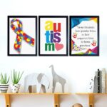 Kit 3 Quadros Decorativos Autismo