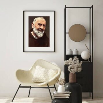 Quadro Fotografia Padre Pio - 60x48 Cm B