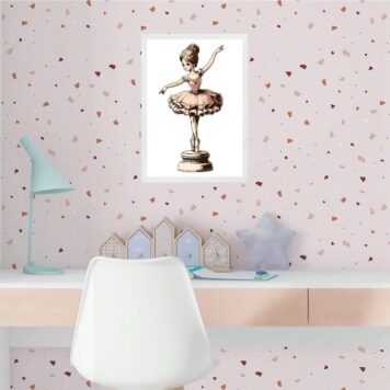 Quadro Infantil Bailarina Caixinha De Música B