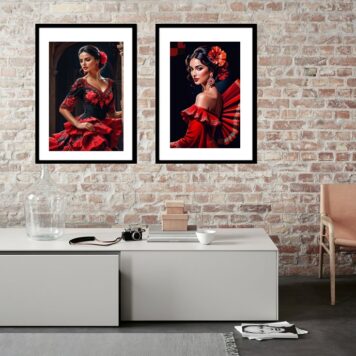 Kit 2 Quadros Decorativo Ciganas - 60x48 Cm B
