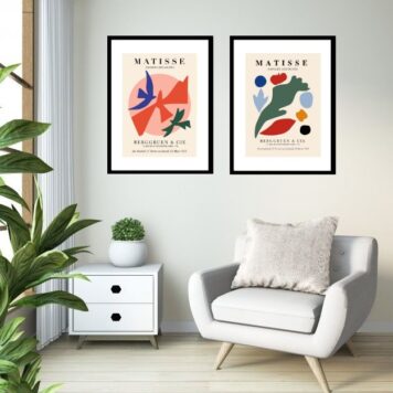 Kit 2 Quadros Grandes Matisse Colorido - 60x48 Cm B