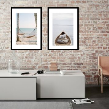 Kit 2 Quadros Praia Relax - 60x48 Cm B
