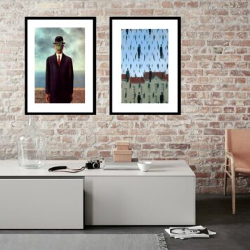 Kit 2 Quadros René Magritte - 60x48 Cm B