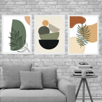 Kit 3 Quadros Modernos Boho Style B