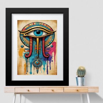 Quadro Aquarela Olho De Horus - 60x48 Cm
