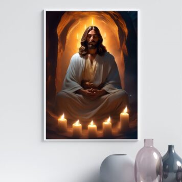 Quadro Decorativo Jesus Meditando B