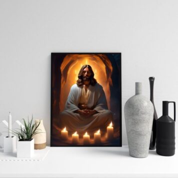 Quadro Decorativo Jesus Meditando