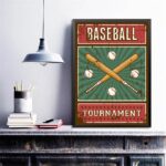 Quadro Decorativo Retrô Baseball