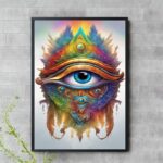 Quadro Olho De Horus Aquarela