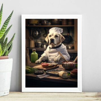 Quadro Para Cozinha Cão Raça Labrador B