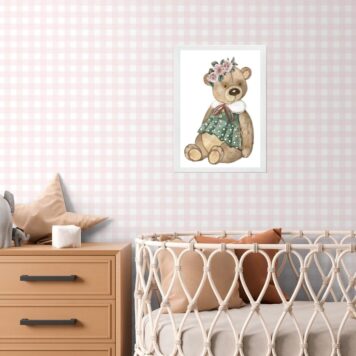 Quadro Quarto Bebê Ursinha Vintage B