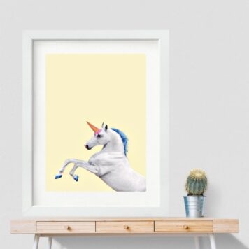 Quadro Unicórnio Cavalo - 60x48 Cm B