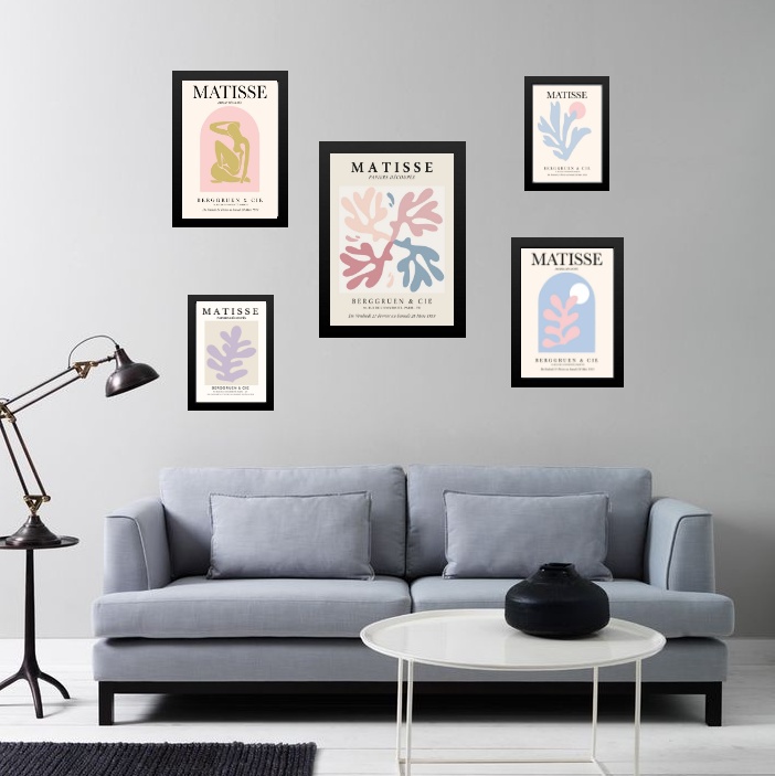 kit 5 quadros Artes Matisse Candy Colors