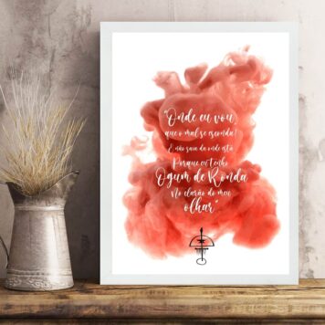 Quadro Decorativo Ogum - Frase B