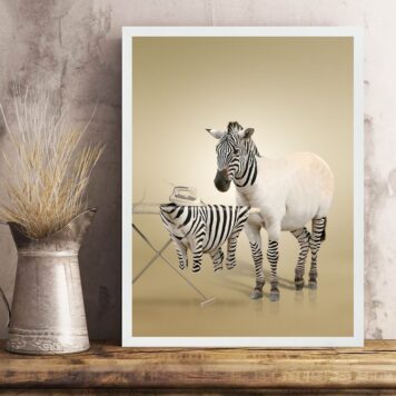 Quadro Decorativo Para Lavanderia - Zebra B