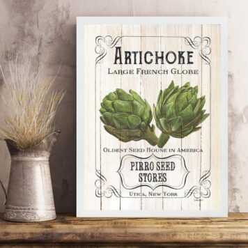 Quadro Vintage Para Cozinha Alcachofra B