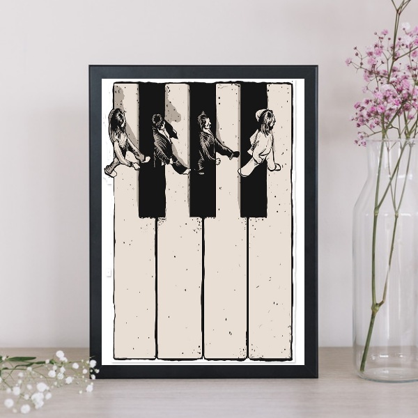 Quadro Arte Beatles Piano