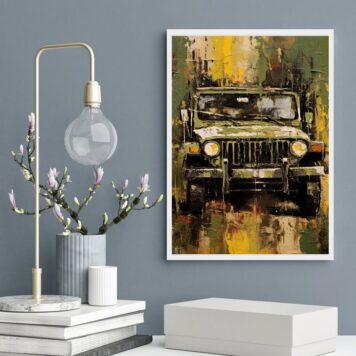 Quadro Decorativo Abstrato Jeep B