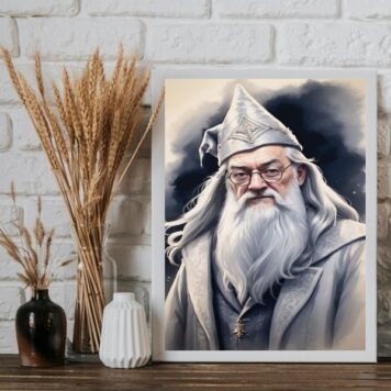 Quadro Decorativo Bruxo Dumbledore B