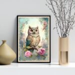 Quadro Decorativo Coruja Vintage