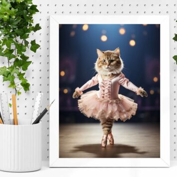 Quadro Decorativo Gatinha Bailarina B