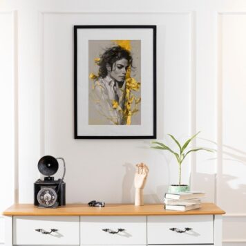Quadro Michael Jackson Arte - 60x48 Cm - Quadros Online