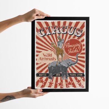 Quadro Vintage Cartaz De Circo