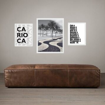 Set 3 Quadros Rio De Janeiro - Gírias e Foto B