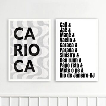 kit 2 Quadros Decorativos Gírias Cariocas B