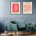 Kit 2 Quadros Matisse - Coral Floral