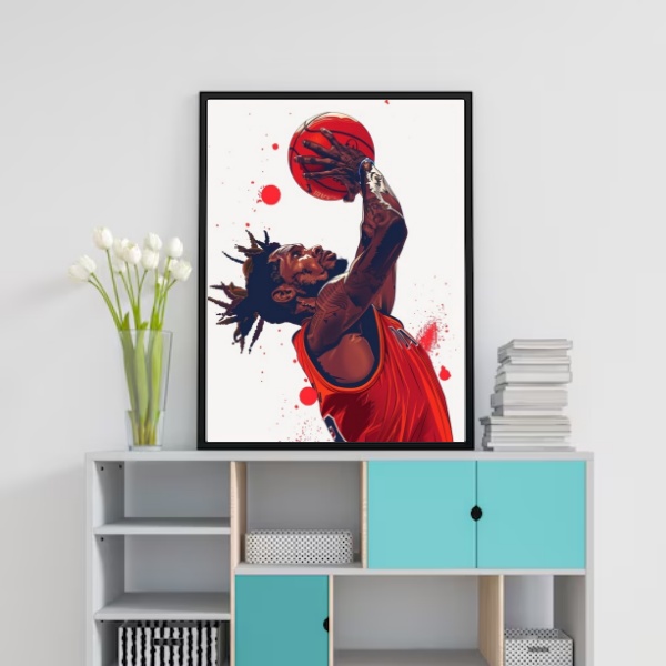 Quadro Arte Jogador De Basquete
