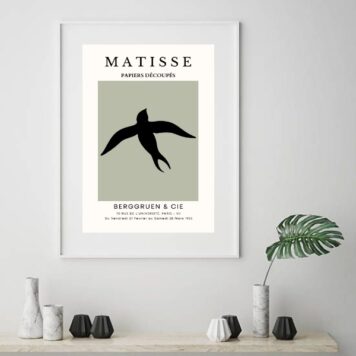 Quadro Arte Matisse Andorinha - 60x48 Cm B