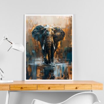 Quadro Decorativo Artístico Elefante B