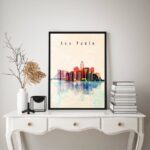 Quadro São Paulo City - Aquarela