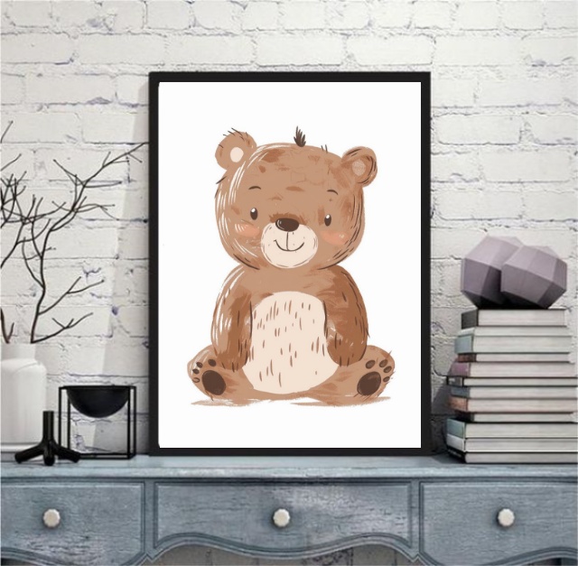 Quadro Arte Infantil Ursinho