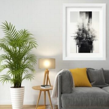 Quadro Decorativo Cidade Aquarela 60x48cm b