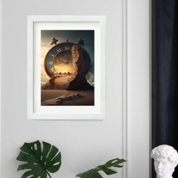 Quadro Decorativo Relógio de Areia 60x48cm b
