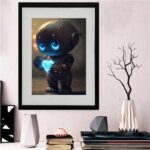 Quadro Robozinho Brilho da Curiosidade 60x48cm