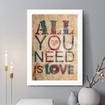 Quadro Decorativo All You Need Is Love b