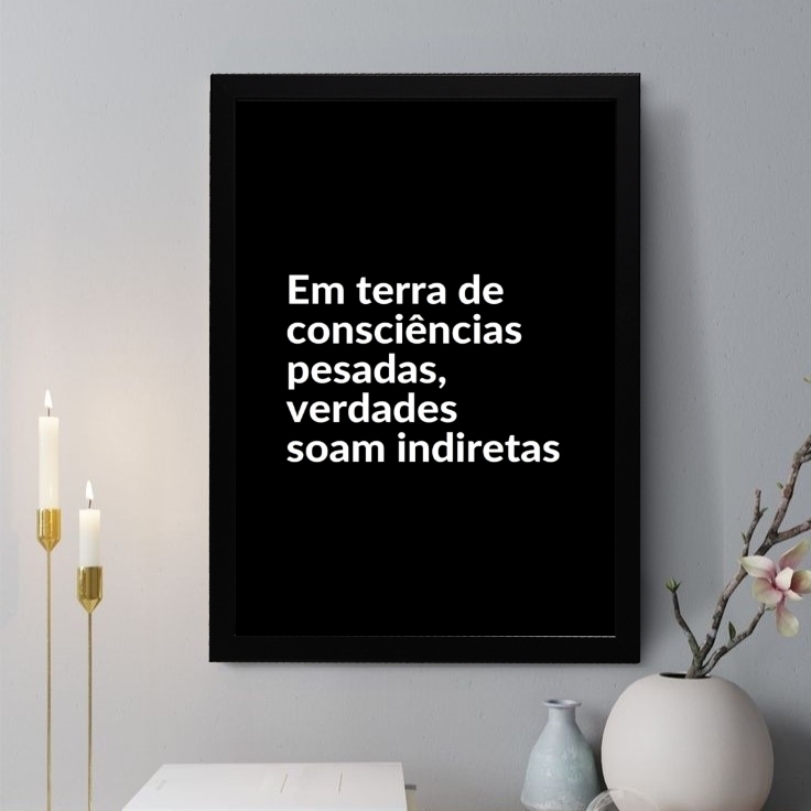 Quadro Decorativo Em Terra de Consciências Pesadas