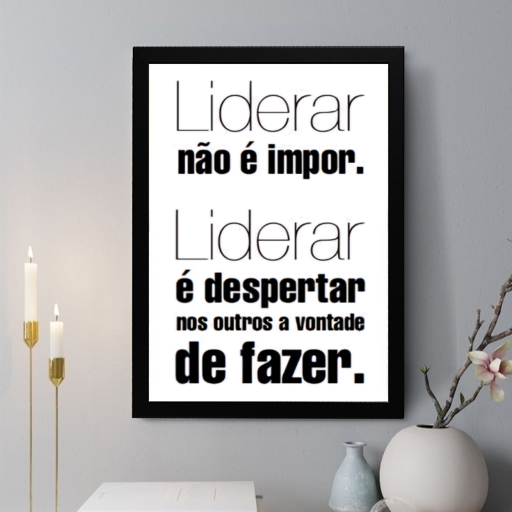 Quadro Decorativo Liderar Não é Impor
