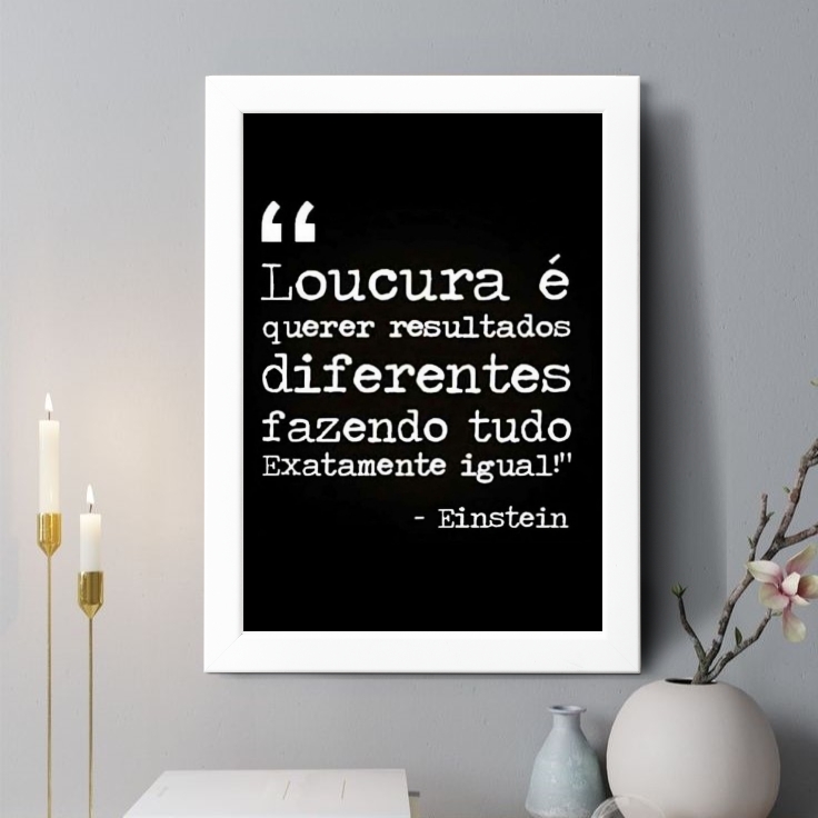 Quadro Decorativo Loucura - Einstein