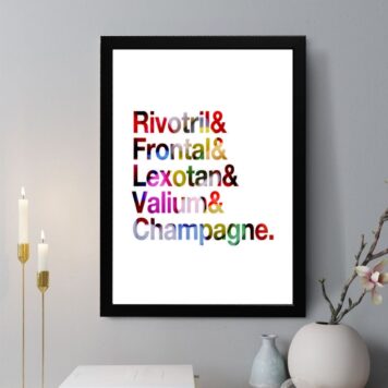 Quadro Decorativo Rivotril & Champagne