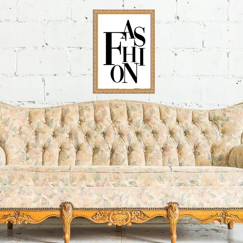 Quadro Moldura Dourada Fashion b
