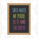 Quadro Moldura Dourada - Ho'oponopono